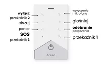 GR - ISA3 WiFi  Unifon IP Greon, z dzwonkiem, 8x alarm, 3 przekaźniki, zdana obsługa Tuya Smart, biały - 4