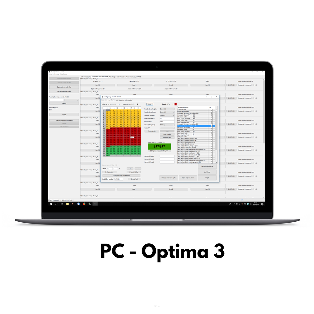 PC - OPTIMA 3 Oprogramowanie do konfiguracji, archiwizacji systemu domofonowego Elfon Optima