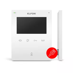 OP-M5(RJ) 25szt. monitor 4,3" do wideodomofonu cyfrowego Elfon Optima, współpracuje z Portiernią OP-CP, kolor biały
