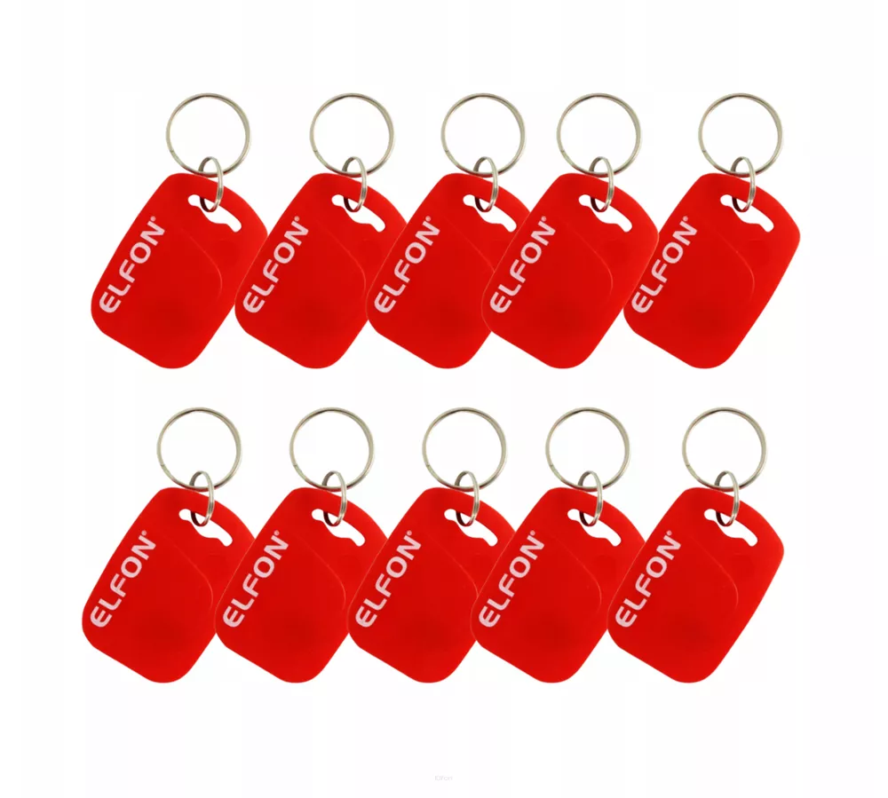 Brelok RFID 125kHz ELFON, czerwony 10 sztuk