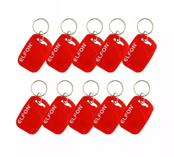 Brelok RFID 125kHz ELFON, czerwony 10 sztuk
