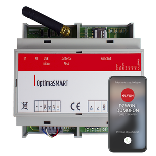 OP - S GSM1- Moduł obsługi domofonu Elfon Optima przez telefon dla 255 lokali i 765 numerów