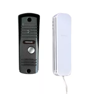 NEXWEI Zestaw domofonowy jednorodzinny NW-AAO-1 oraz unifon słuchawkowy KENWEI KW-E100F(biały)