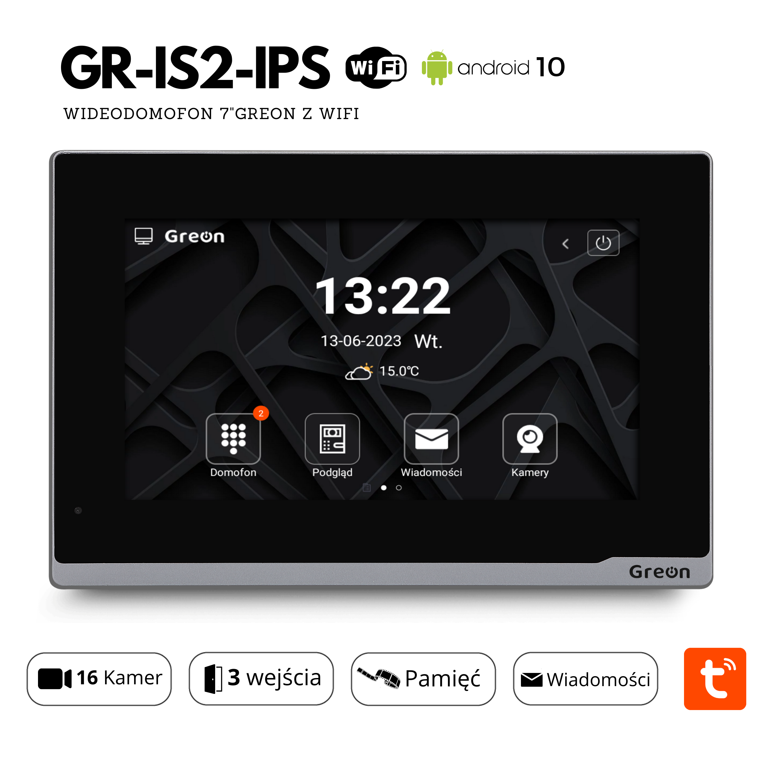 GR-IS2-IPS-B z wifi wideodomofon ip